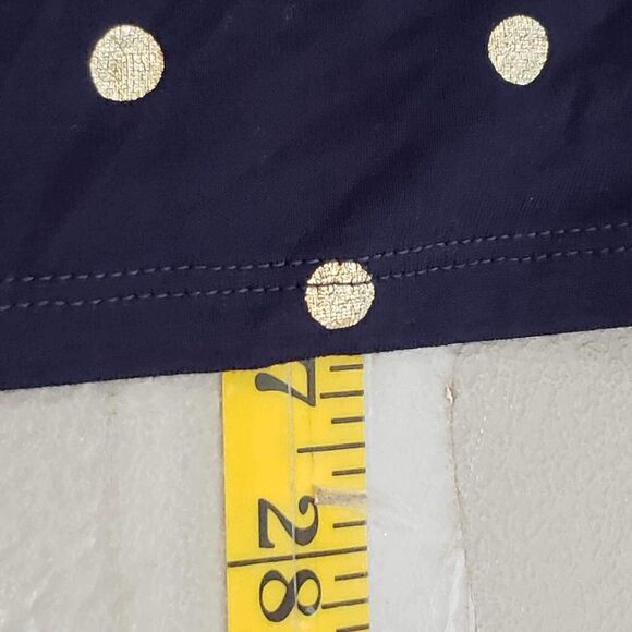 Chicos Shirt Ultimate Tee Womens Size 3 US XL Navy Blue Long Sleeve Polka Dot - Picture 9 of 10